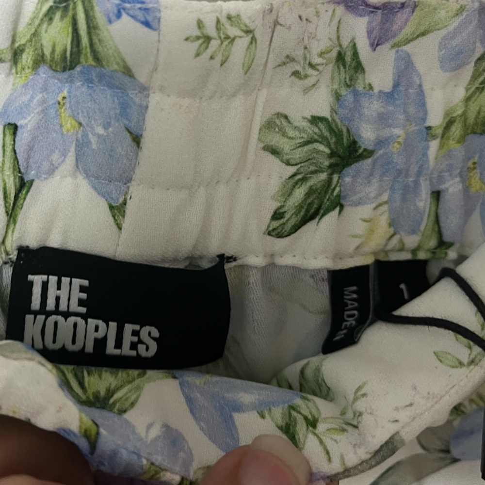 The Kooples Cream Floral Straight-Leg Pants - Picture 5 of 8